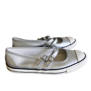 CONVERSE Dainty Mary Jane Silver Women's Shoe Size 8 #B1965